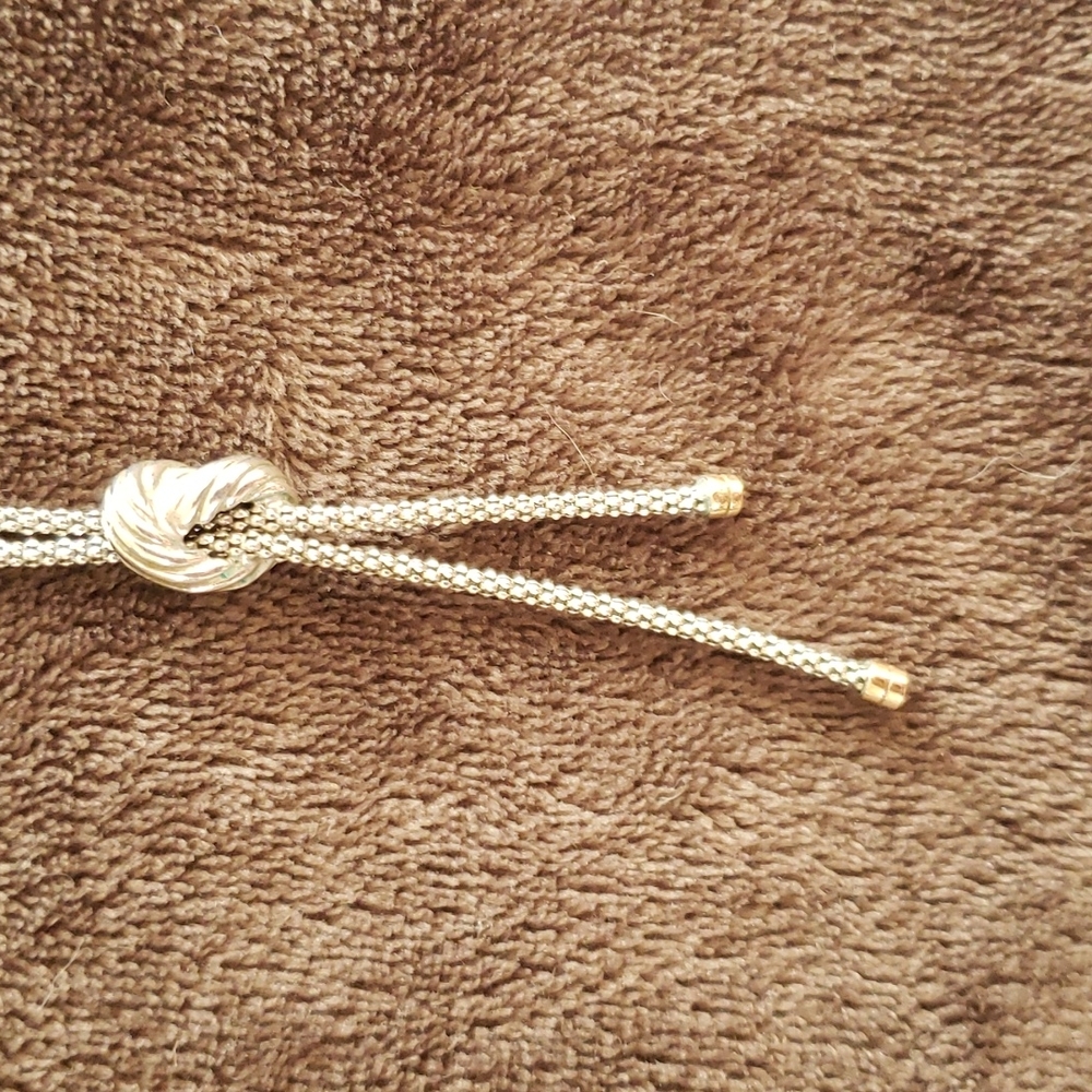 Sterling Silver Knit Knot Necklace